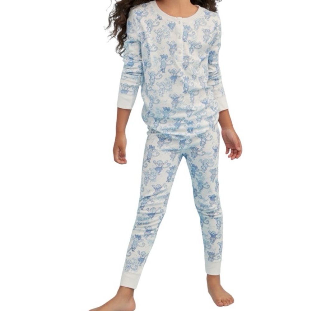 Roller Rabbit x LoveShackFancy Pastiche De Monkey Kids Pajama Set –‎ Size 8
